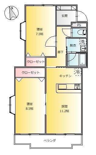 キクノ　ブラボーハイツの間取り