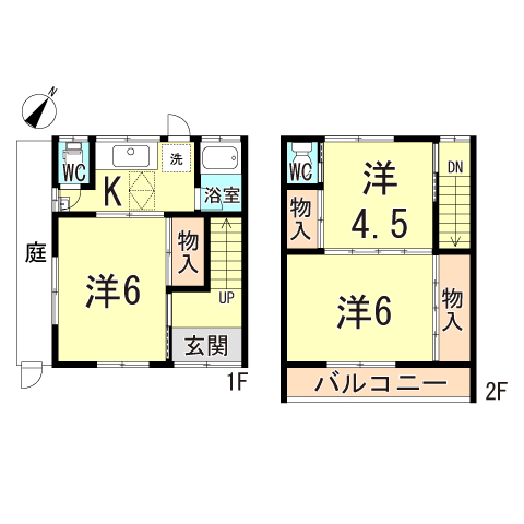 今出在家町３丁目テラスハウスの間取り