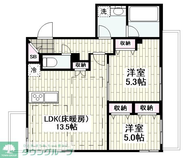 横浜市保土ケ谷区星川のマンションの間取り