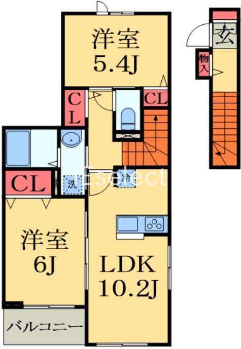 市原市郡本のアパートの間取り