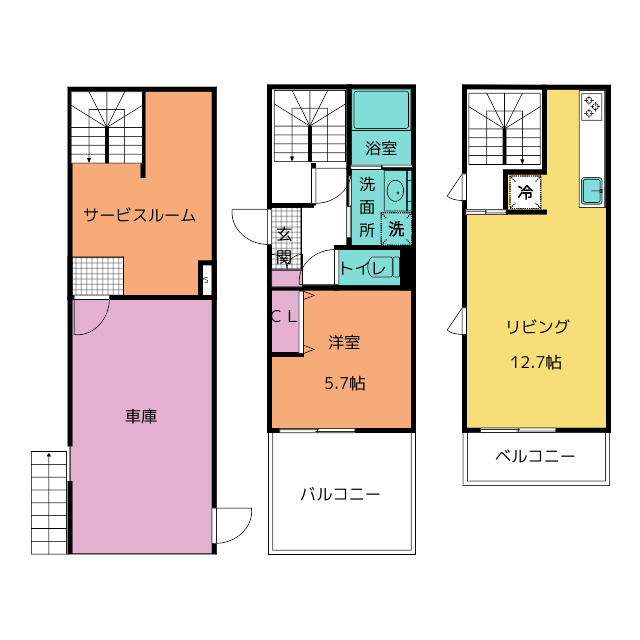 【ポーラスター１２ｔｈ星ヶ丘山手の間取り】