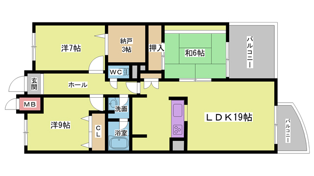 西神糀台ミオの間取り