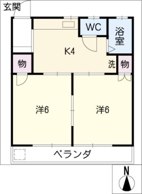 コーポ東山の間取り