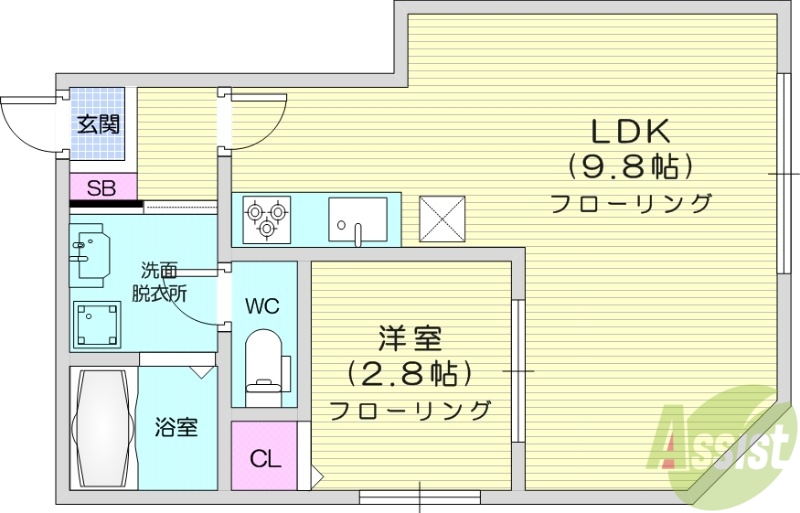 仮称)表柴田新築APの間取り