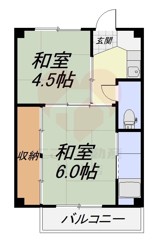 貝塚市久保のマンションの間取り