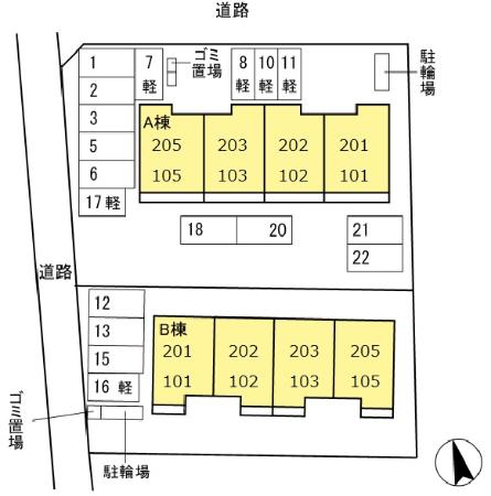 【大和市福田のアパートの間取り】