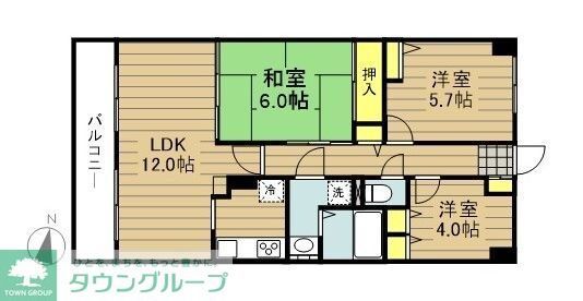 さいたま市南区沼影のマンションの間取り