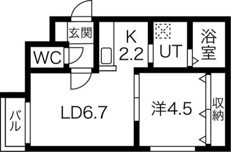 札幌市豊平区水車町のマンションの間取り