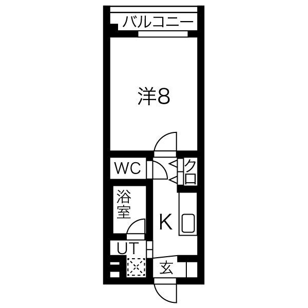 宮城県仙台市若林区元茶畑（アパート）の賃貸物件の間取り