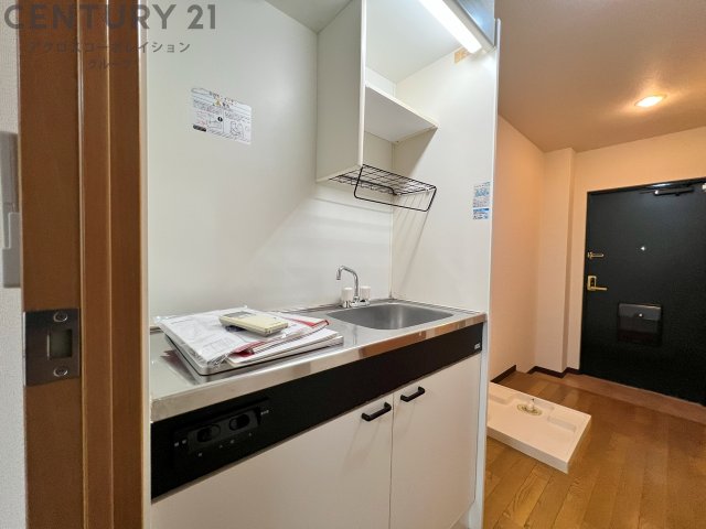 キッチン　1口IHコンロで火を使わず、料理初心者の方にもおすすめです！