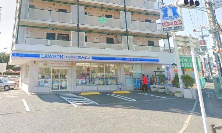 コンビニ　ローソン LAWSON+スリーエフ松戸馬橋店（コンビニ）まで583m