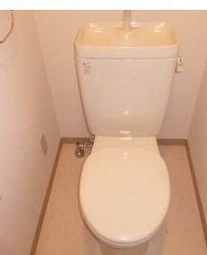 トイレ　落ち着いた色調のトイレです