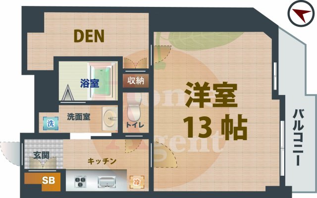 西武新宿線 沼袋駅 徒歩9分 9階建 築26年の間取り写真