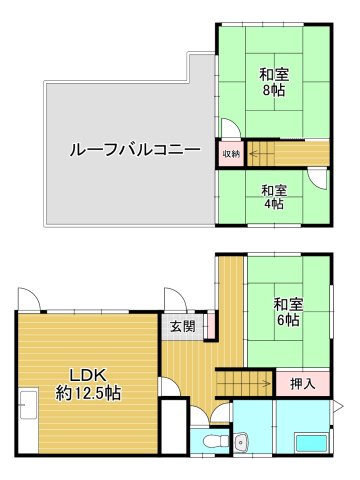 防府市下右田貸家の間取り写真