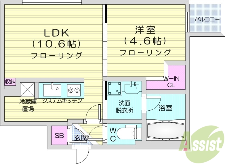 地下鉄東西線 南郷７丁目駅 徒歩3分 4階建 新築の間取り写真