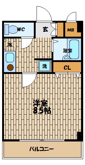 アプローズ堂島の間取り写真