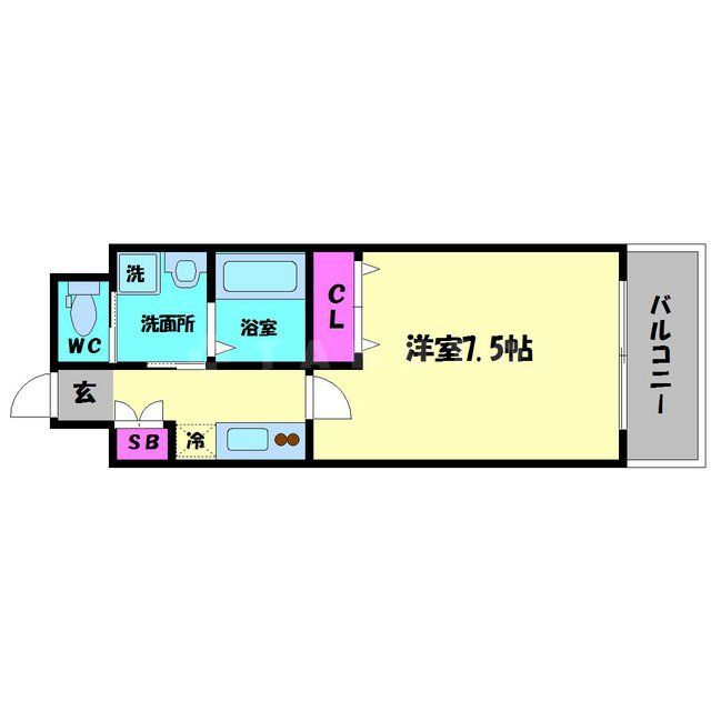 ウエンズ大阪城北の間取り写真