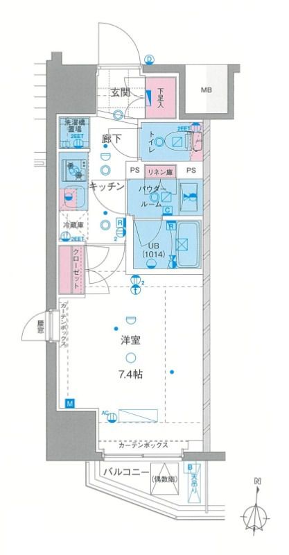 GENOVIA新宿早稲田greenveilの間取り写真