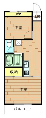 東急東横線 元住吉駅 徒歩28分 3階建 築44年の間取り写真