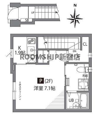 京王線 上北沢駅 徒歩1分 2階建 築9年の間取り写真
