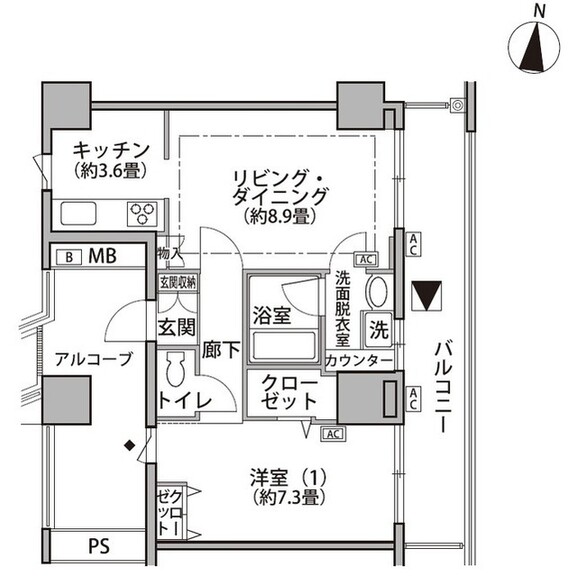 東京メトロ有楽町線 辰巳駅 徒歩11分 14階建 築22年の間取り写真