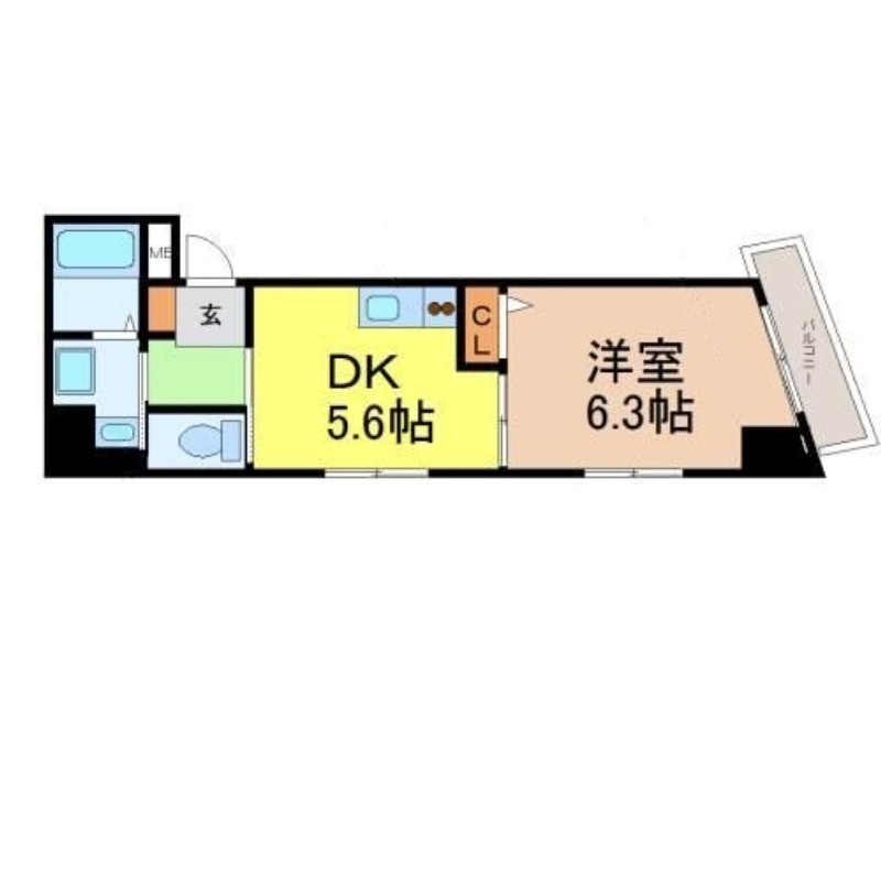 地下鉄名城線 東別院駅 徒歩3分 7階建 築28年の間取り写真