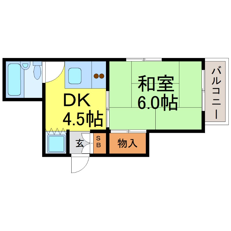 地下鉄東山線 千種駅 徒歩1分 5階建 築43年の間取り写真