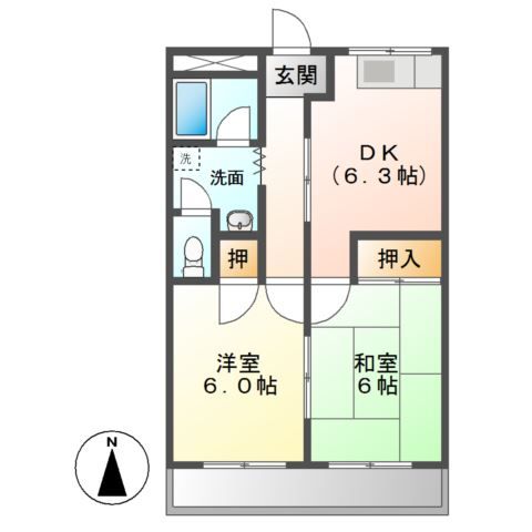 コーポアイランドの間取り