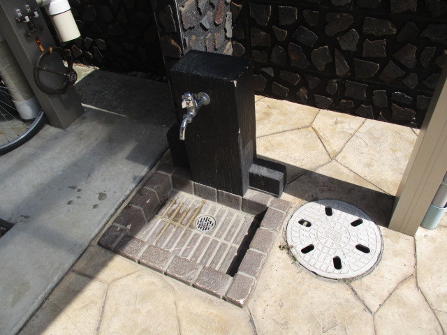 セキュリティ　ペット足洗い場