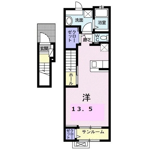 越前市瓜生町のアパートの間取り