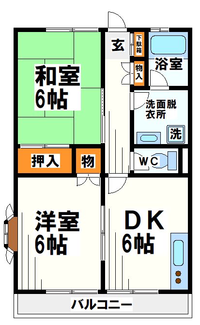 調布市深大寺東町のマンションの間取り