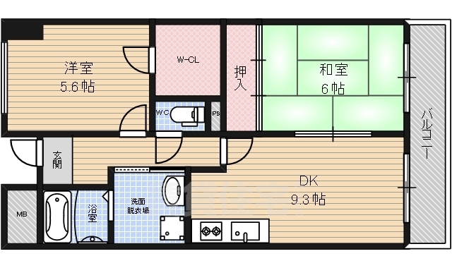 ベルメゾン堺の間取り