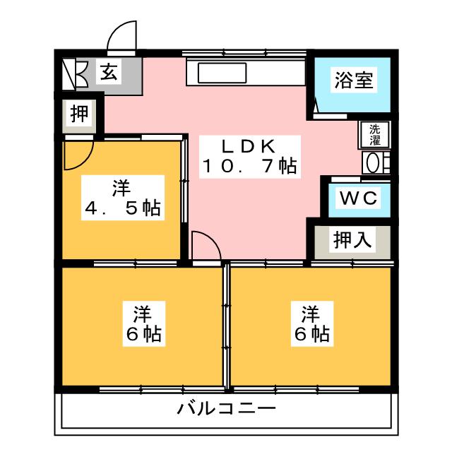 第２稲荷台ハイツの間取り