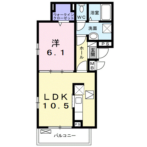 和泉市上代町のアパートの間取り