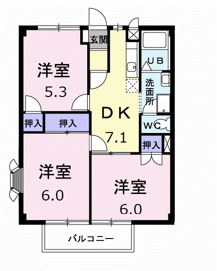 ニューシティー大江Iの間取り