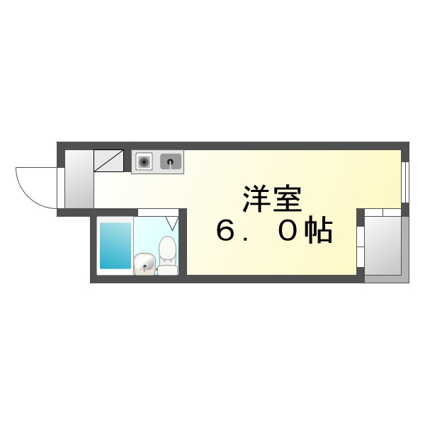 福山市今町のアパートの間取り