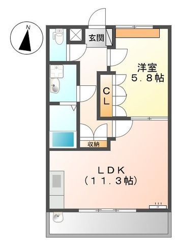 神奈川県藤沢市湘南台３（アパート）の賃貸物件の間取り