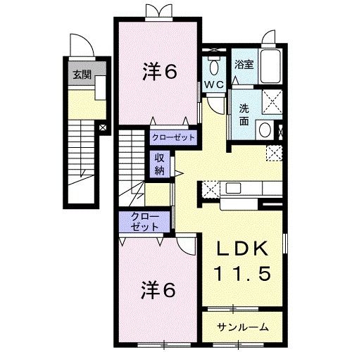 クリアネス　Ｃの間取り