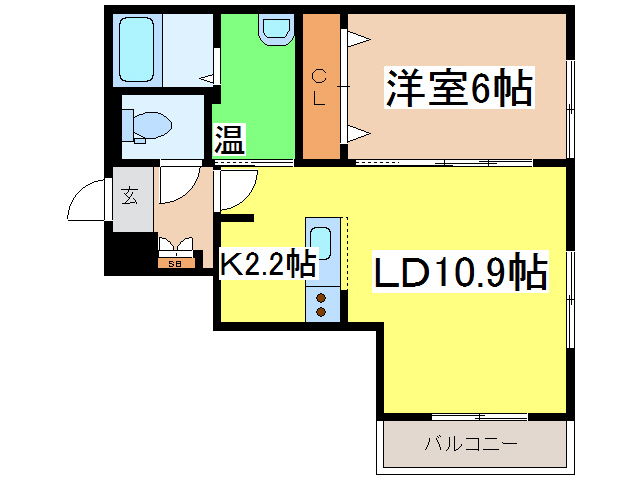 ブライズシーズン愛国東の間取り