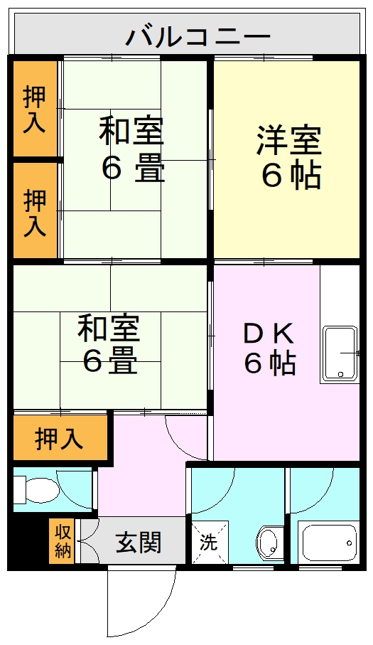 小山ハイツの間取り