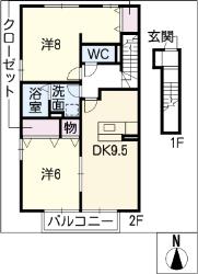 リアン　Tの間取り