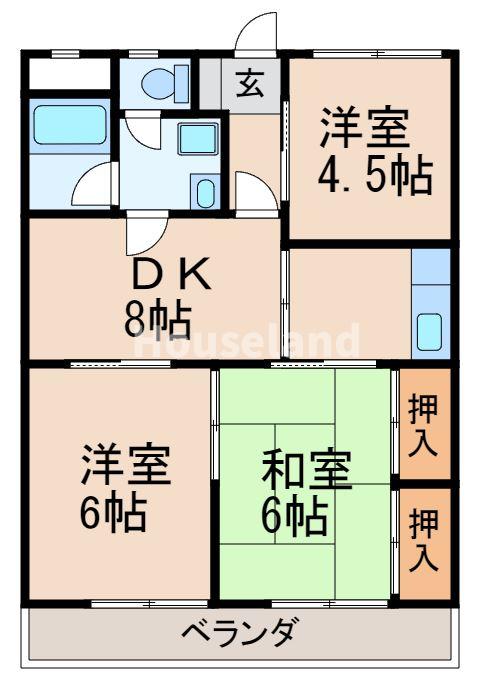 新中島エクセランスの間取り