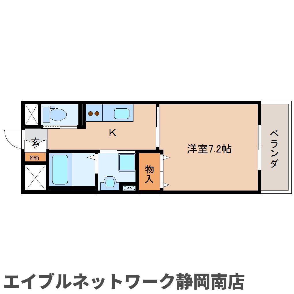 静岡市駿河区曲金のマンションの間取り