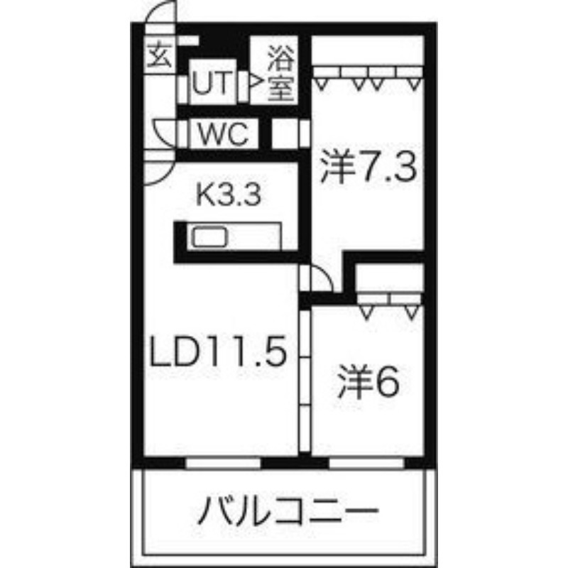 LEE SPACE北18条Aの間取り