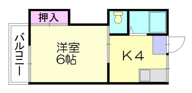 福岡市博多区空港前のアパートの間取り