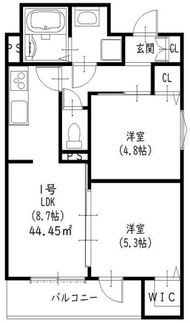 寝屋川市萱島東のアパートの間取り