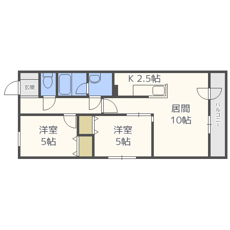 【エルミタージュＳ２０の間取り】