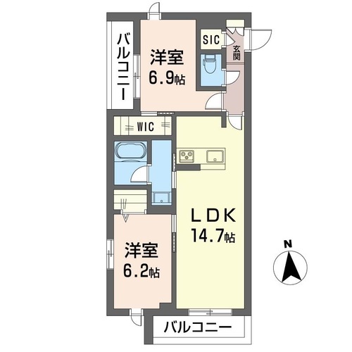 メゾン　ソレイユの間取り