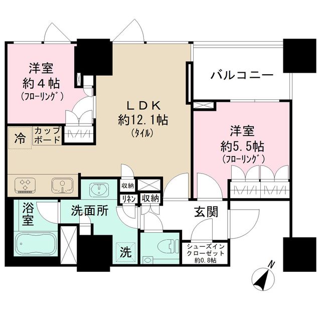 千代田区四番町のマンションの間取り