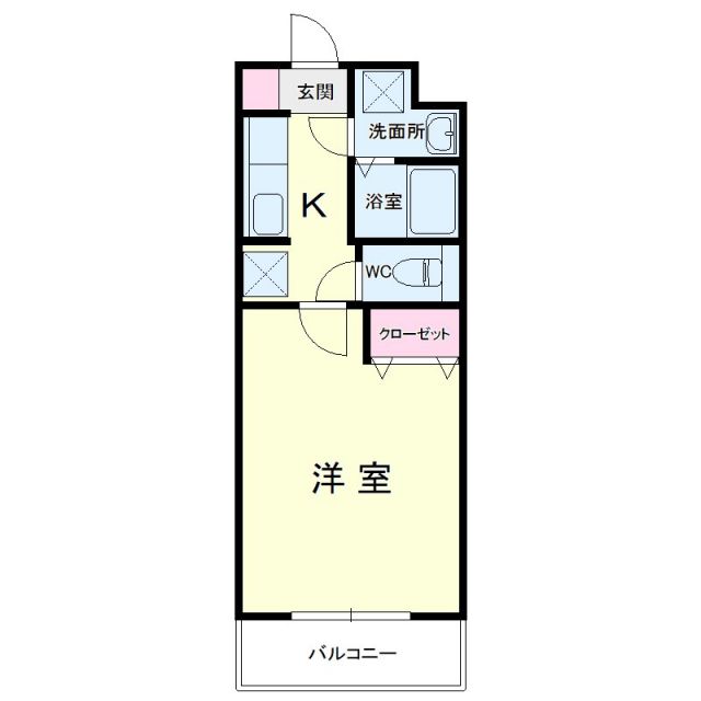 袋井市愛野東のマンションの間取り